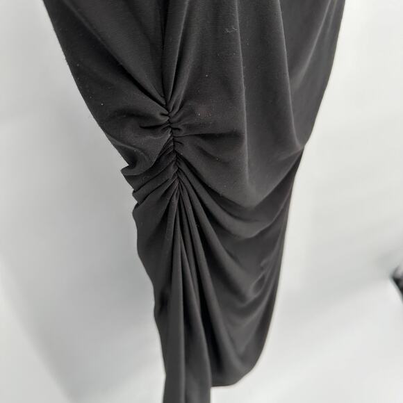 DAVID MEISTER NWT Black Ruched Cowl Neck Dress // 8 - Picture 7 of 11